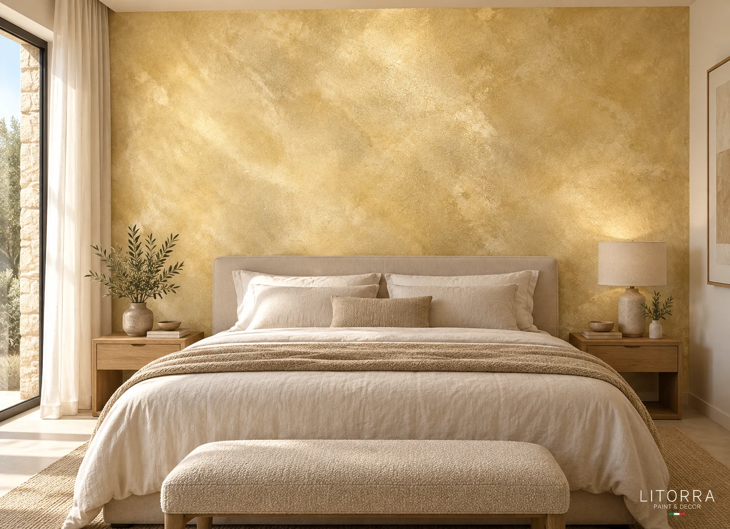 FERRÉLYS LIGHT · Or perlé · Chambre · Tête de lit