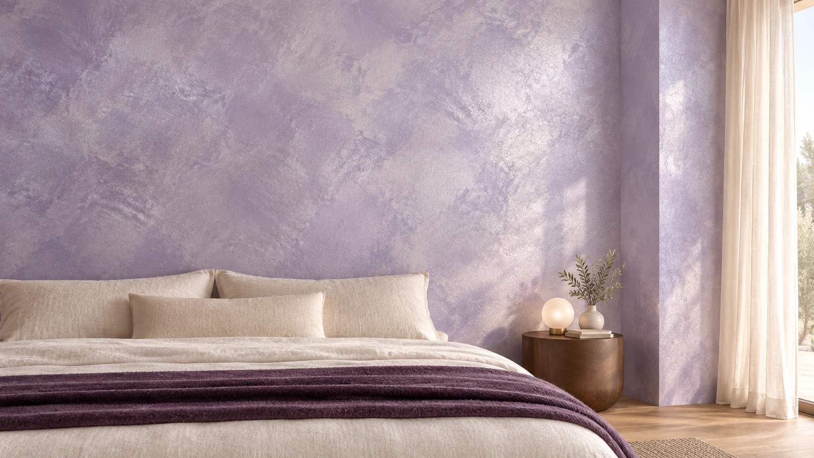 NACÉLUNE, lilas argenté: vue de chambre.