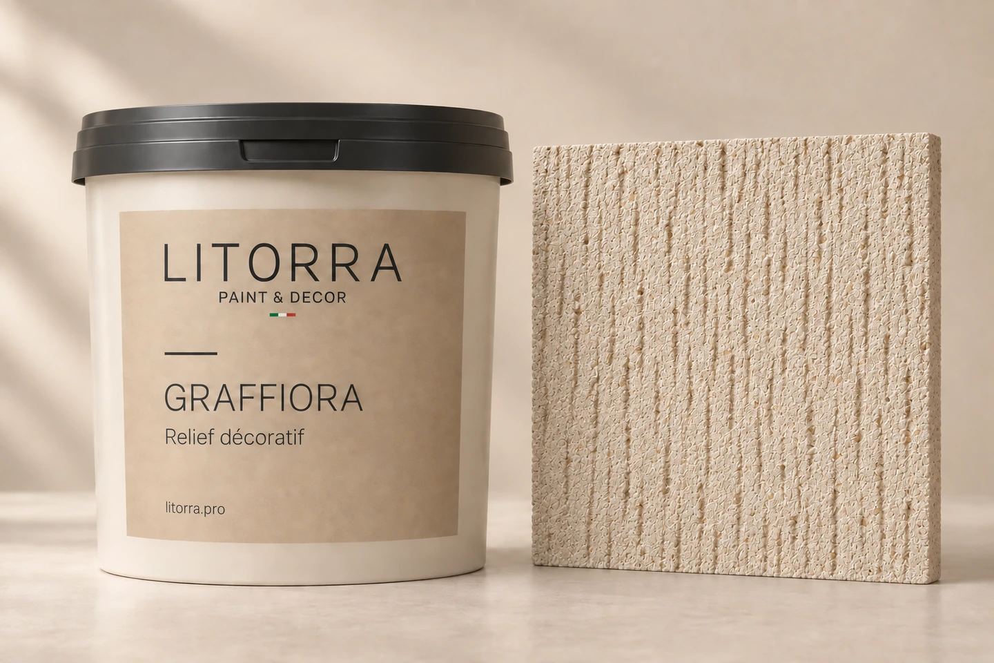GRAFFIORA avec aperçu de relief strié verticalement du haut vers le bas.