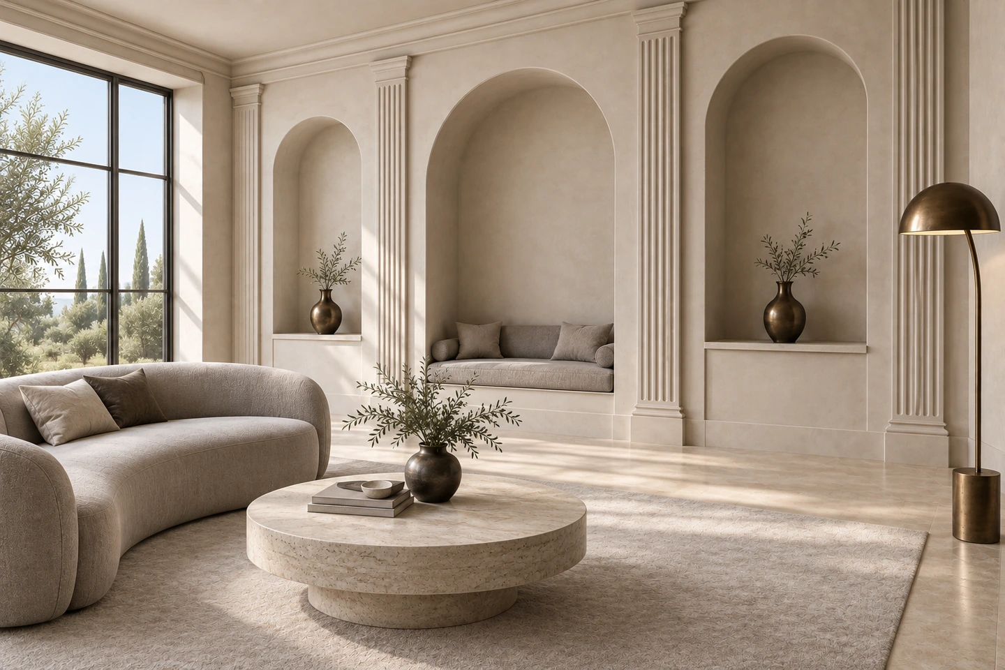 ROMA ARCADE — salon ivoire — autre angle.