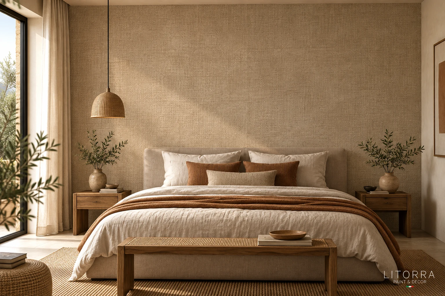 TESSORA · Lin & Caramel · Chambre · Tête de lit