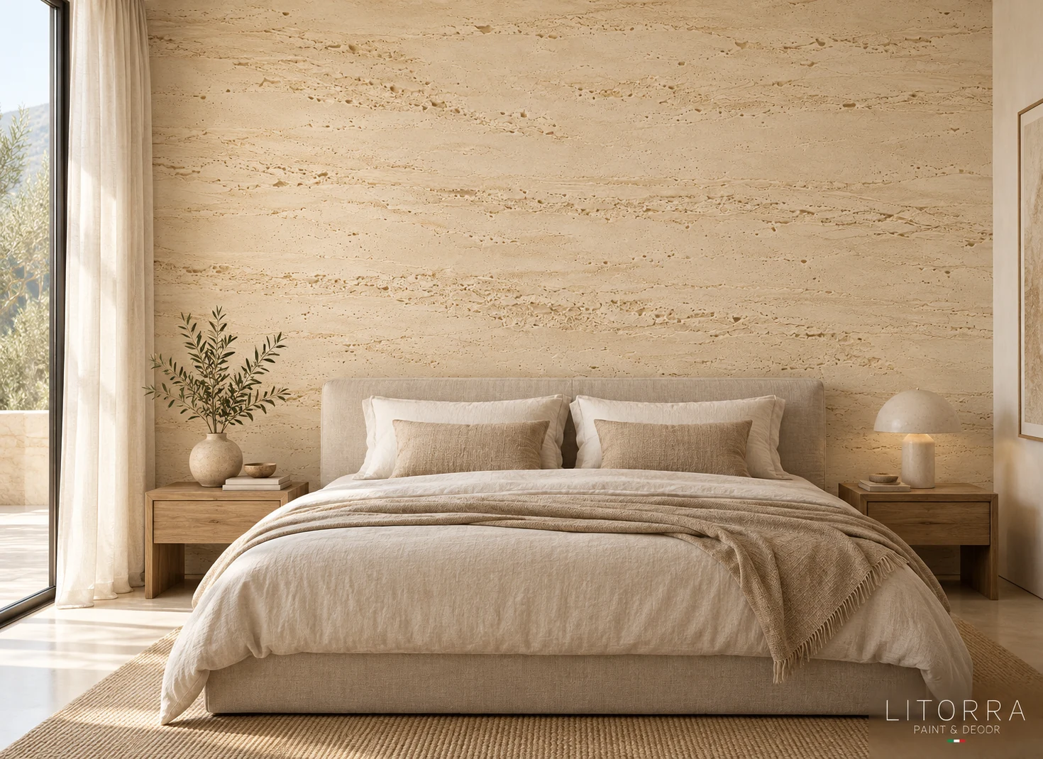 TRAVERTINA · Ivoire & Sable · Chambre · Tête de lit