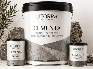 Pot LITORRA CEMENTA dans son ambiance
