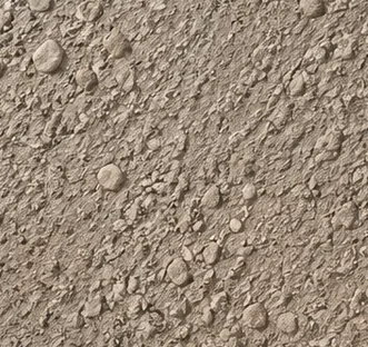 Détail GRANIMORA : surface granulée serrée gris pierre, en lumière rasante